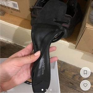Tony Bianco Black Sandal Heels